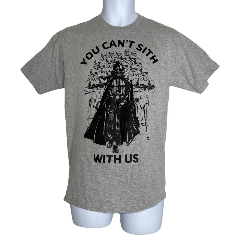 Mad Engine Star Wars Darth Vader You Can't Sith With Us Gray Tee T-Shirt M